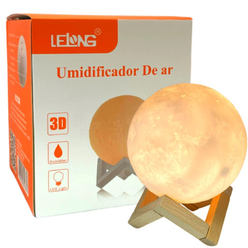 Umidificador Abajur Lua Cheia Luminária - Lelong