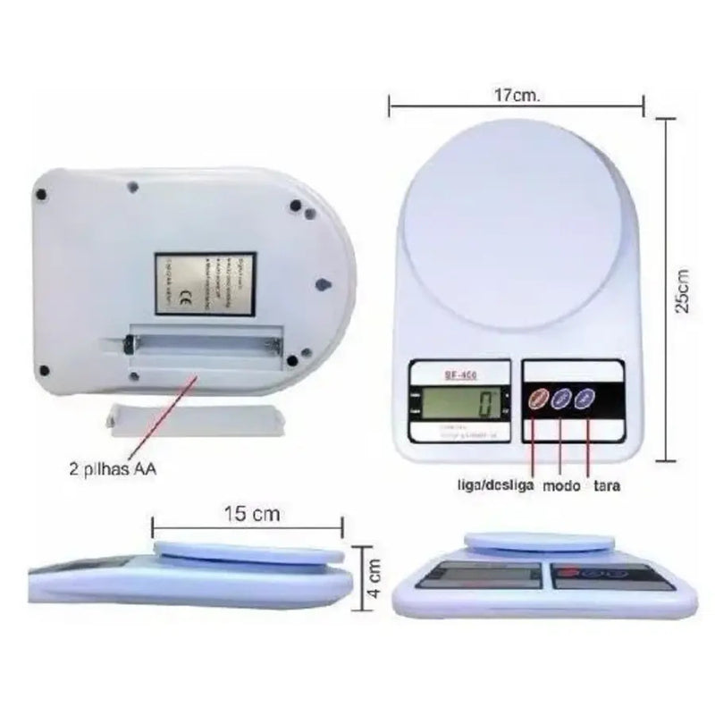 Balança Digital De Precisão Cozinha 10kg - Eletronic