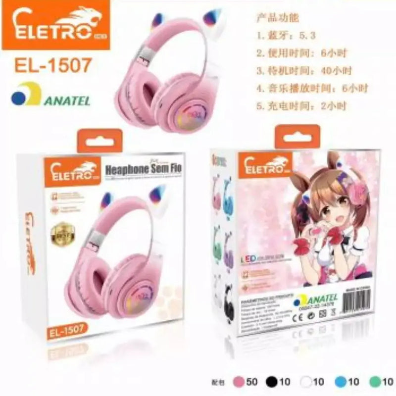 Fone da Gatinha Bluetoofh - Eletro Mex