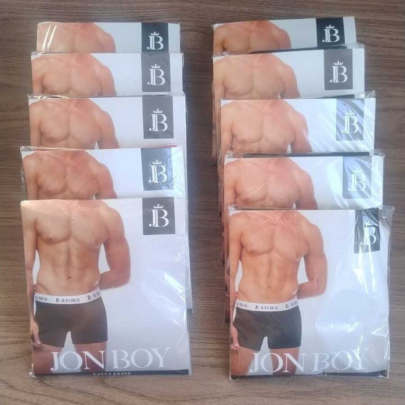 Kit 10 Cuecas Boxer Adulto Microfibra Lycra - JON BOY Cores