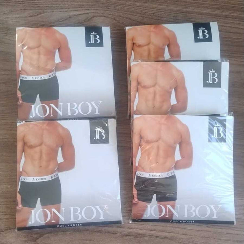 Kit 5 Cuecas Boxer Adulto Microfibra Laycra JON BOY Cores