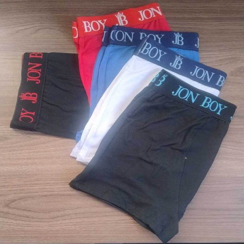 Kit 5 Cuecas Boxer Adulto Microfibra Laycra JON BOY Cores