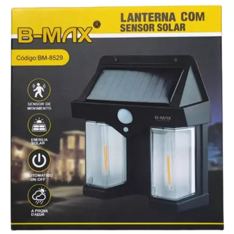 Lanterna Com Sensor Solar - B-MAX