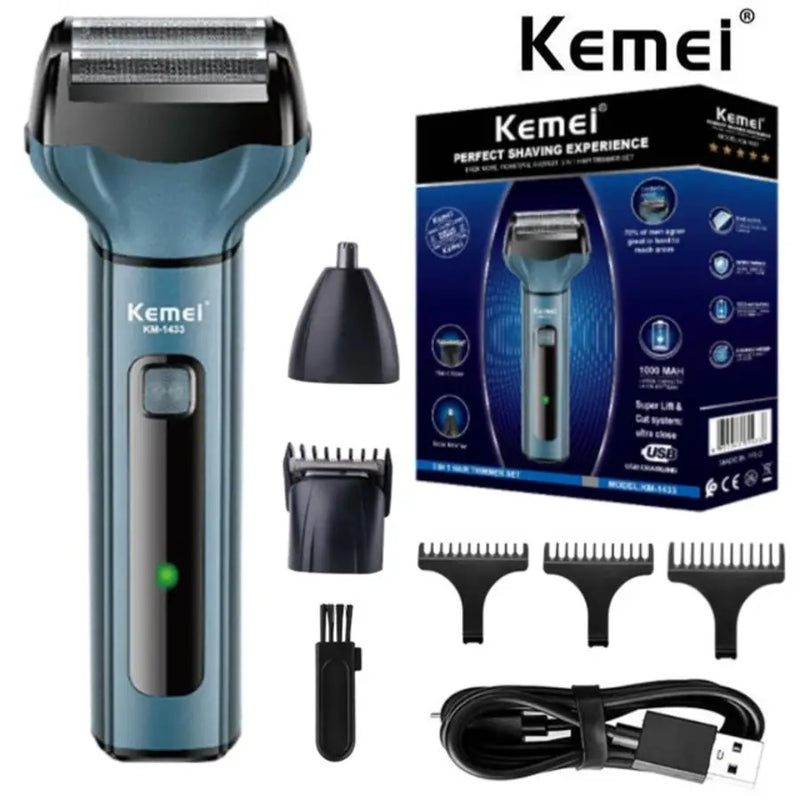 Maquina Cabelo 3 em 1 KM-1434 - Kemei