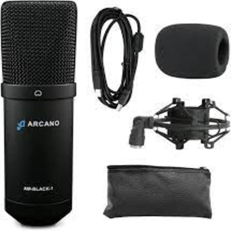 Microfone Arcano AM-BLACK-1 Condensador Cardióide Preto